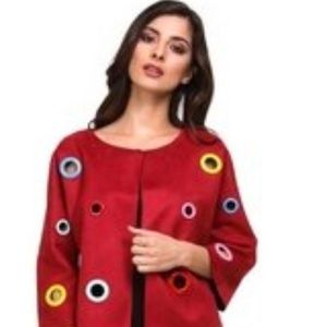 Red Grommet Vegan Suede Jacket